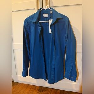 🆕Calvin Klein turquoise button down shirt Extreme Slim Fit